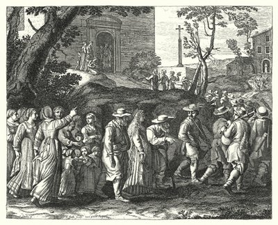 The Village Wedding (gravura) de Jacques Stella