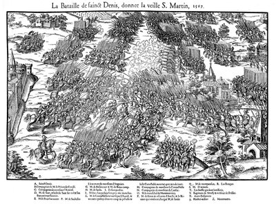 Batalha de St Denis, Guerras Religiosas Francesas, 10 de novembro de 1567 1570 de Jacques Tortorel