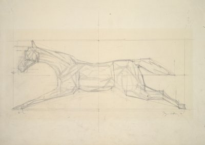 Jockey Series, no.2 (Cavalo visto de lado) de Jacques Villon