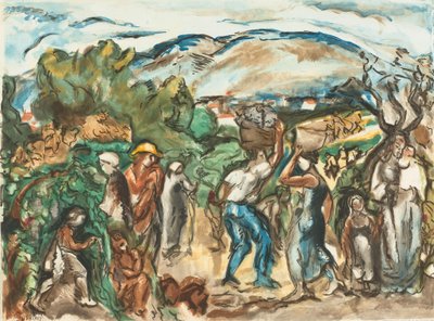 Figuras de colheita Friesz, Les Vendanges (título original) de Jacques Villon