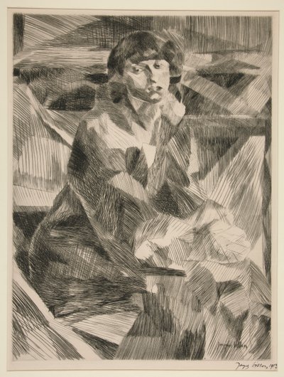Retrato de uma jovem mulher de Jacques Villon