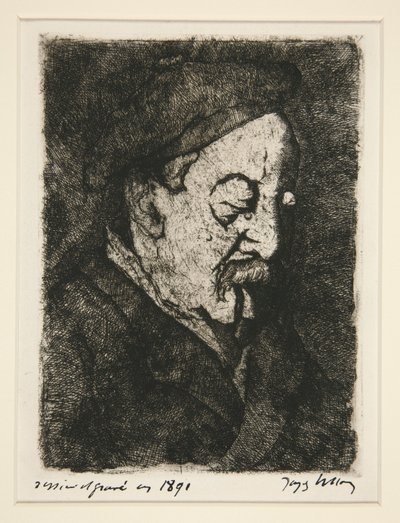 Retrato do Pintor-Printmaker Emile Nicolle (Retrato do Pintor-Printmaker Emile Nicolle) de Jacques Villon