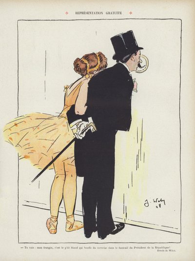 Ilustração para Le Rire (litografia a cores) de Jacques Wely