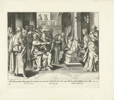 Generosidade da viúva pobre
Vita, passio et Resvrrectio Iesv Christi (título da série)
Vida, paixão e ressurreição de Cristo (título da série) de Jacques de Bie