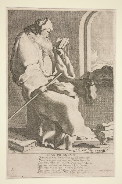 Bias Prieneus, nº 5 da série Os Sete Sábios da Grécia de Jacques de Gheyn III
