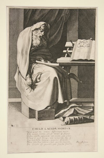 Chilo Lacedaemonius, #3 da série The Seven Wise Men of Greece de Jacques de Gheyn III