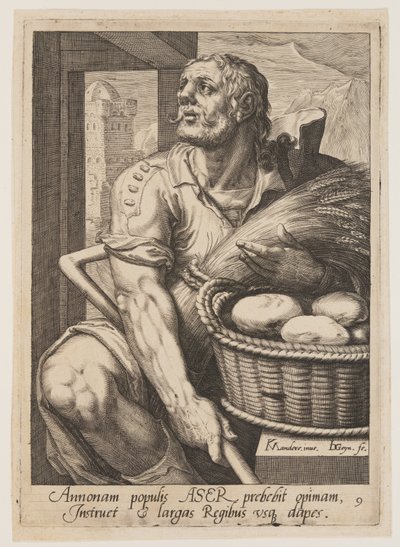 Asher, de Os Doze Filhos de Jacob de Jacques de Gheyn II