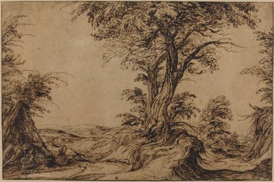Paisagem com camponeses adormecidos de Jacques de Gheyn II