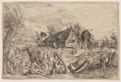 Paisagem com uma casa de campo de Jacques de Gheyn II