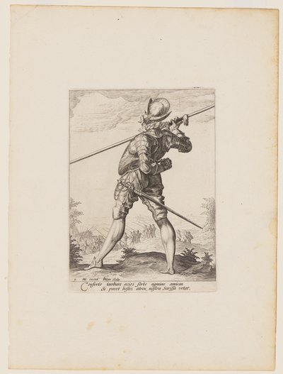 Pikeman, de Oficiais e soldados da guarda-costas do Imperador Rodolfo II de Jacques de Gheyn II