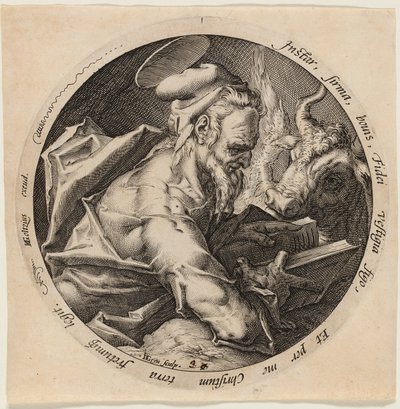 São Lucas, prato três de Os Quatro Evangelistas de Jacques de Gheyn II