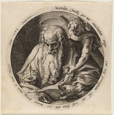 São Mateus, prato um de Os Quatro Evangelistas de Jacques de Gheyn II