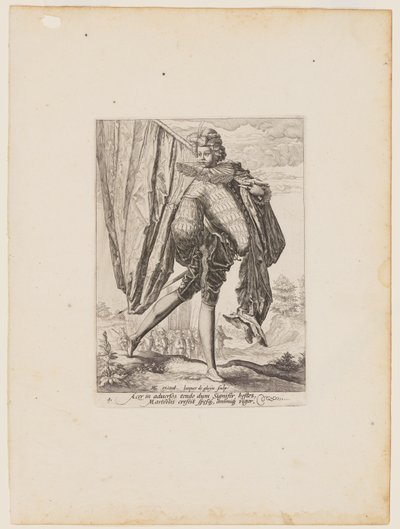 Porta-estandarte, dos Oficiais e Soldados da Guarda-costas do Imperador Rodolfo II de Jacques de Gheyn II