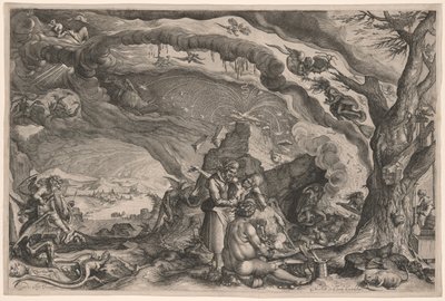 Bruxas preparam-se para o Sabbath de Jacques de Gheyn II