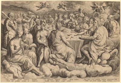 Banquete dos Deuses no Casamento de Peleu e Tétis de Jacques de Gheyn II, after Crispen van den Broecke