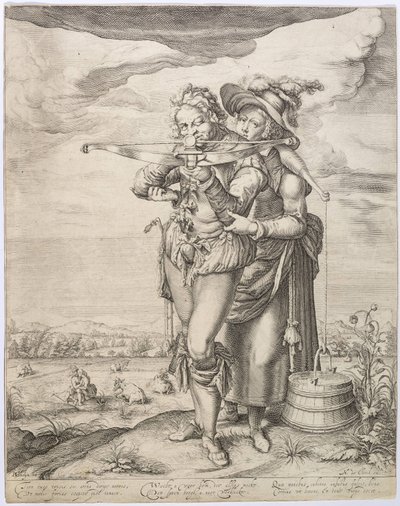 O Besteiro e a Leiteira, c. 1610. de Jacques de Gheyn the Younger