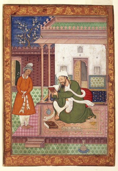Um homem instruído com seu pupilo, c.1570 de Jagjivan