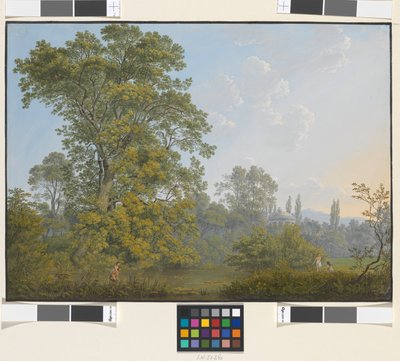 Paisagem idílica com faunos e ninfas de Jakob Alt