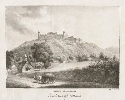 Baixa Áustria, mosteiro beneditino em Gottereich de Jakob Alt