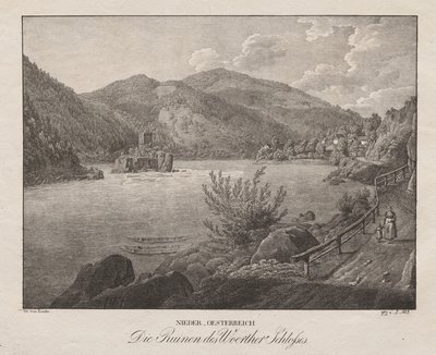 Baixa Áustria, as ruínas do Castelo de Woerther de Jakob Alt