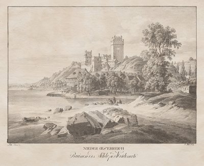 Baixa Áustria, ruínas do Castelo de Weidenech de Jakob Alt