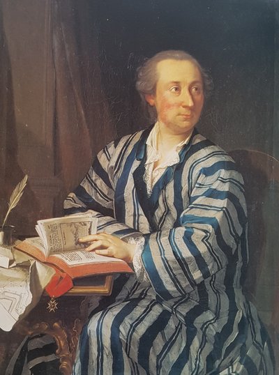 Alemão: Retrato de Samuel Isaak Emanuel Gross (1732-1763), oficial da Guarda Suíça. de Jakob Emanuel Handmann