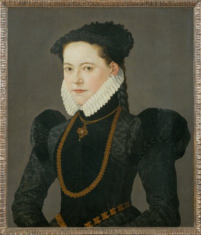 Retrato da filha do conde Friedrich de Oettingen ... (pintura sobre tela) de Jakob Seisenegger