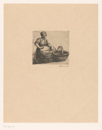Mulher camponesa com cesto
Mulher do agricultor (título sobre o objecto) de Jakob Smits (signed by artist)