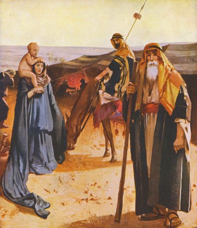 Terra Santa: Habitantes do deserto (litografia a cores) de James (after) Clark