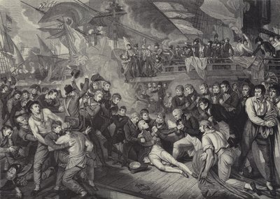 A Morte do Almirante Lord Nelson na Batalha de Trafalgar de James (after) Heath