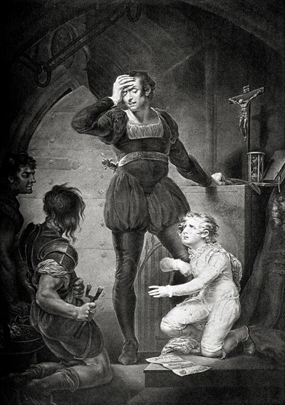 Rei João. Ato IV, cena I: Hubert com Artur na prisão de James (after) Northcote