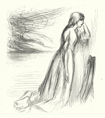"Left His Home" (gravura) de James Abbott McNeill (after) Whistler