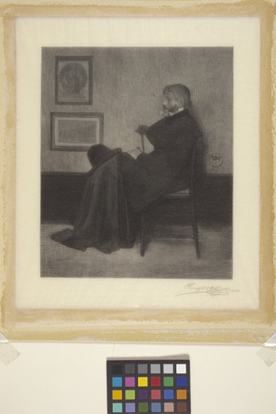 Thomas Carlyle (gravura em madeira) de James Abbott McNeill (attr.to) Whistler
