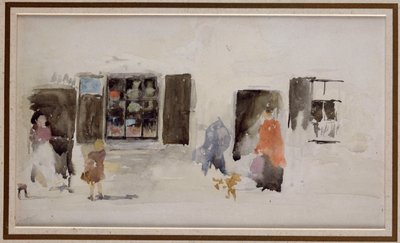 Uma loja da Bretanha com janelas fechadas de James Abbott McNeill Whistler