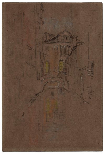 Um canal veneziano, 1879-1880. de James Abbott McNeill Whistler