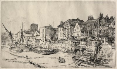 Adam e Eve Tavern, Old Chelsea. de James Abbott McNeill Whistler