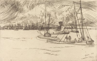 Amsterdã do Tolhuis, 1863. de James Abbott McNeill Whistler