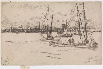 Amesterdão, de Tolhuis, 1863. de James Abbott McNeill Whistler