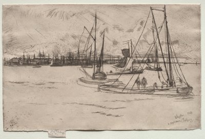 Amsterdã do Tolhuis, 1863. de James Abbott McNeill Whistler