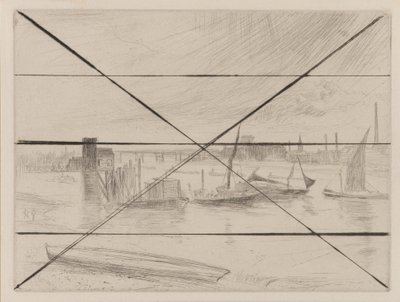 Battersea Dawn Cadogan Pier, 1861. de James Abbott McNeill Whistler