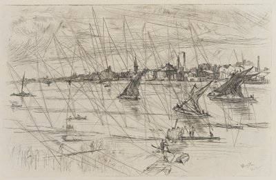 Battersea Reach, 1863. de James Abbott McNeill Whistler