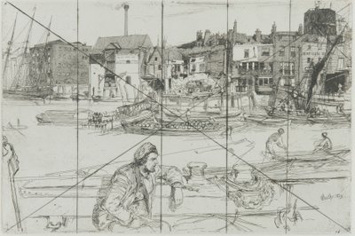 Cais do Leão Negro, 1859. de James Abbott McNeill Whistler