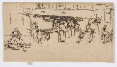 Cabina, Praça do Mercado, Loches de James Abbott McNeill Whistler