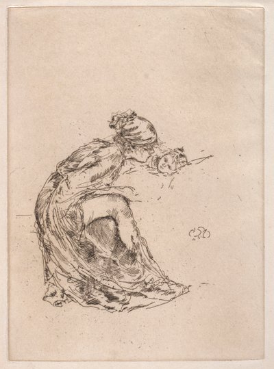 Cameo, Nº 1 Mãe e Filho, c. 1890-1893. de James Abbott McNeill Whistler