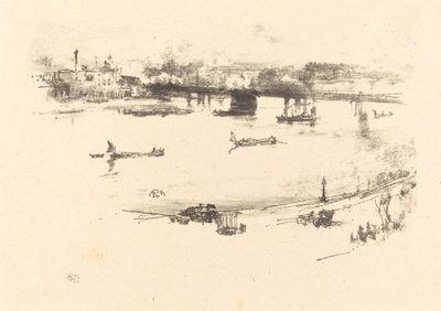 Ponte Ferroviária Charing Cross, 1896. de James Abbott McNeill Whistler