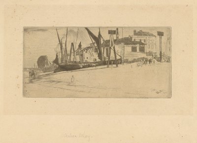 Chelsea Wharf, 1863. de James Abbott McNeill Whistler