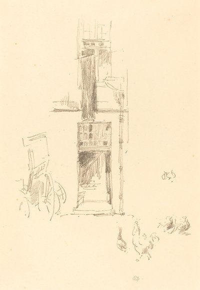 Galos e galinhas, Hôtel Colbert, 1891. de James Abbott McNeill Whistler