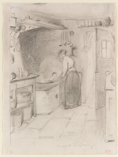 Cozinha de Lutzelbourg, 1858. de James Abbott McNeill Whistler