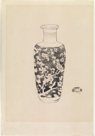 Vaso cilíndrico com pescoço grosso, 1876. de James Abbott McNeill Whistler