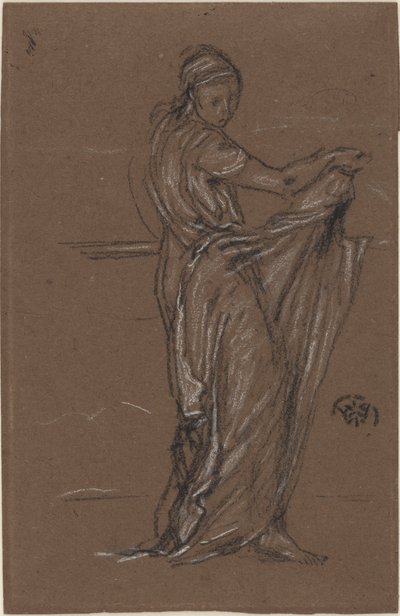 Figura feminina drapeada, 1870-1873. de James Abbott McNeill Whistler